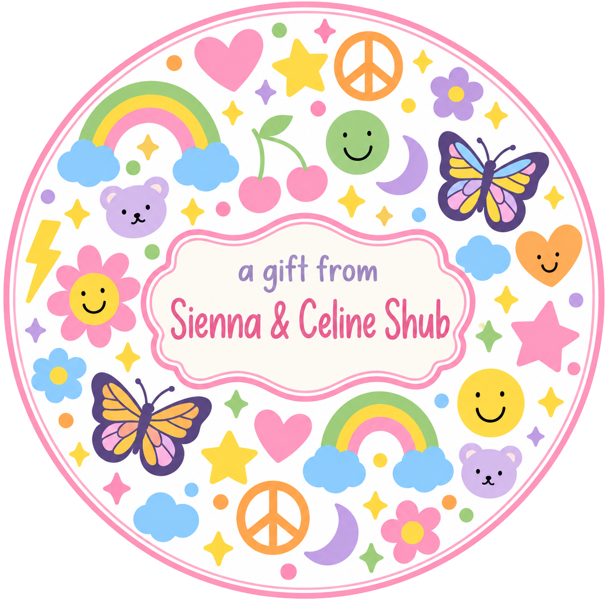 Rainbow Smiles Round Stickers